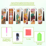 Boho Diamond Painting Bookmark Kit: 6PCS Aesthetic Diamond Art Bookmarks with Tassels, Bohemian Diamond Art Book Marks, DIY Craft Gift for Book Lovers, Reading Accessories for Adults & Kids CRASHOT