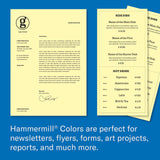 Hammermill Colored Paper, 20 lb Canary Printer Paper, 8.5 x 11-10 Ream (5,000 Sheets) - Made in the USA, Pastel Paper, 103341C Hammermill