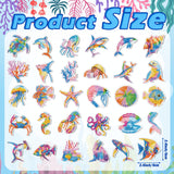Xuhal 30 Pcs Ocean Animal Diamond Painting Magnets Sea Animal Diamond Art Magnets Kits for Adults 5d Rhinestone Dolphin Turtle Beach Refrigerator Magnetic Sticker for Fridge Beginner DIY Craft Gifts Xuhal