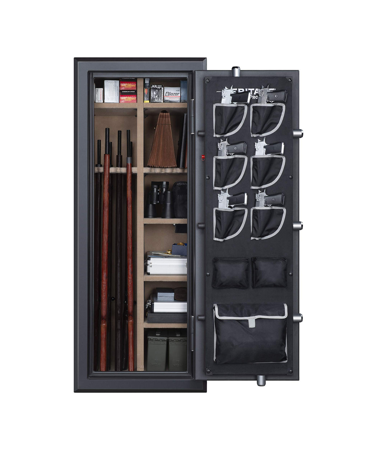 Heritage Security Products 24-Gun Fireproof and Waterproof Safe with Electronic Lock, Dark Silver 24ESSH Heritage Security Products