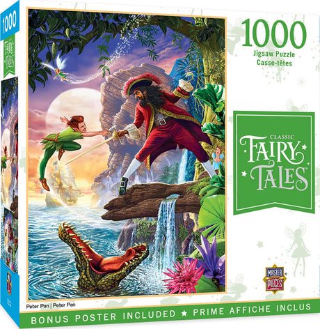 MasterPieces 1000 Piece Jigsaw Puzzle for Adults, Family, Or Youth - Peter Pan - 19.25"x26.75" Masterpieces