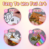 Art & Craft Activity,Foil Craft Princess DIY Fun Art Kits,No Mess Creative Foil Art Kits Set Drawing Game for Kids,Birthday Gifts Crafts Supplies Travel Toys for Girls Boys Ages 4 5 6 7 8 9 Year Old Jectivs