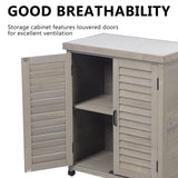 Potting Bench with Storage Cabinet and Metal Table Top for Outdoor Patio, Garden Furniture Wood Workstation (Accent Grey, 31x17x36) Mederla