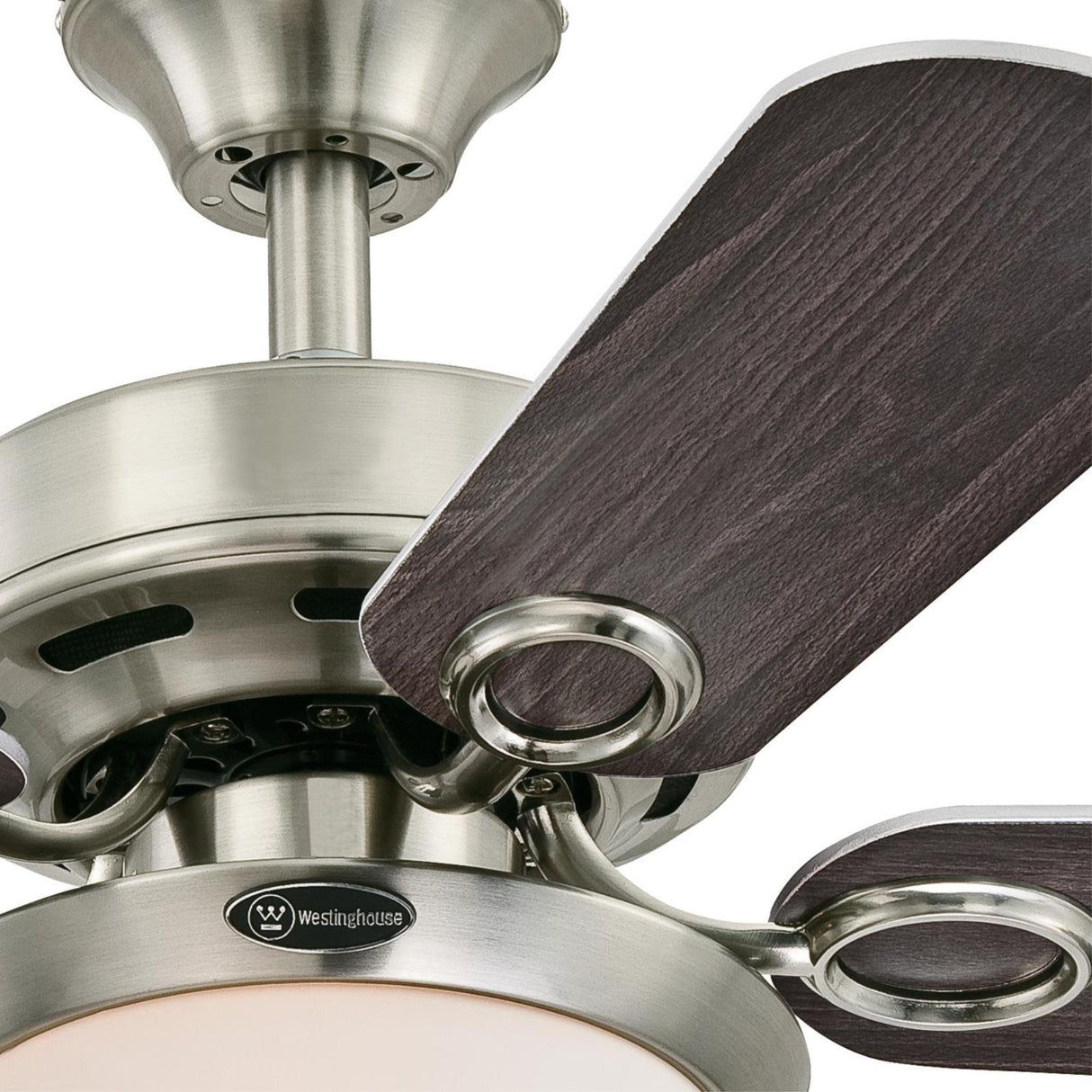 Westinghouse 7230300 Cassidy Indoor Ceiling Fan with Light, 36 Inch, Brushed Nickel Westinghouse