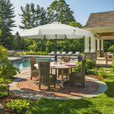 ABCCANOPY Patio Umbrella 10ft, Outdoor Table Umbrella with Push Button Tilt and Crank, 8 Ribs Umbrella for Patio Pool Garden Deck (Light Beige) ABCCANOPY