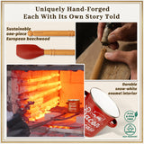 Ayerphalo Bacon Grease Container with Strainer - 46OZ Large Capacity, With Silicone Wooden Spatula, Enamel Bacon Grease Keeper for Bacon Drippings, Farmhouse Red Kitchen Decor, Dishwasher Safe Ayerphalo