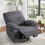 ANJ Oversized Swivel Rocker Recliner Chair for Adults, Manual Rocking Recliner Glider Recliner Nursery Chair Clearance with Decorative Stitching Soft Fabric Thick Cushion for Living Room Bedroom ANJ