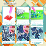 4 Pack Cartoon Diamond Art Kits for Kids-Arts and Crafts for Kids 4-6, 4 Pack Cartoon Gem Painting Kit for Home Wall Decor Present 6X6 inch Sretoul