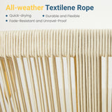 Wisteria Lane 6 Pieces Acacia Patio Dining Set for 6, Patio Dining Table and Chairs Set with Cushion, Modern Outdoor Dining Furniture Set for Lawn Backyard Garden Deck, Beige Wisteria Lane