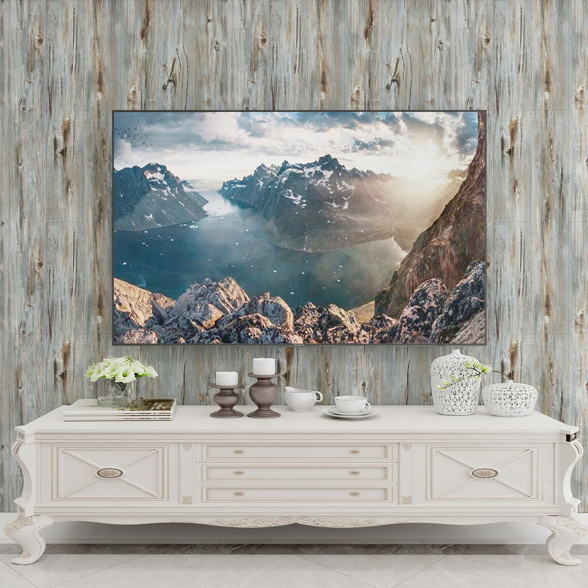 Waterproof Peel and Stick Floor Tile, 36 Pack 54 Sq.Ft（NO Sticky Residue Left） Wood Plank Vinyl Tile Stickers, Self-Adhesive DIY Flooring Tiles for Bedroom, Living Room, Bathroom （36" x 6"，Dustgray） Lareko