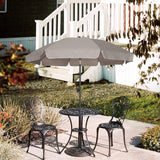 AMMSUN Patio Umbrella, 6.5 ft Outdoor Table Umbrella with Tilt Steel Pole, UPF50+ Protection, Great for Outdoor Garden Backyard, Beige AMMSUN