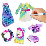 Barbie Tie-Dye Fashion Designer Kit – DIY Design Set for Girls with Dresses, Markers, Stickers & Tools – Create Real Barbie Outfits, Craft Activity for Kids Ages 6+ Tara Toys
