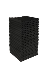 Burdurry 24 Pack Acoustic Panels Soundproof Studio Foam for Walls Sound Absorbing Panels Sound Insulation Panels Wedge for Home Studio Ceiling, 1" X 12" X 12",(24pcs, Black) Burdurry