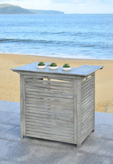 Safavieh Outdoor Living Collection Monterey Washed Bar Table, Grey Safavieh
