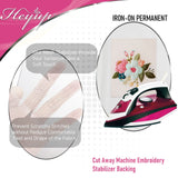 Iron on Embroidery Stitch Cover 8" x 9 Yd Light Weight Stabilizer Prevent Scratchy or Itchy Stitches, Soft Touch Backing for Sensitive Skin, Babies, and Embroidery Garments, 1 Pack HEYUP