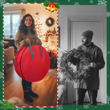 BlessedSeason Wreath Storage Container，Christmas Wreath Storage Bags for 2 Wreath with Dual Zipper and Handles, Dust, Pest Protection,Holiday Wreaths Storage Holder 24” (RED) BlessedSeason