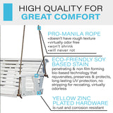 Porchgate Amish Heavy Duty 800 Lb Rollback Console Treated Porch Swing with Hanging Ropes (Semi-Solid White Stain) Porchgate