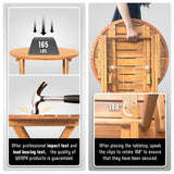 Werph 3-Piece Acacia Wood Patio Set, Foldable Bistro Table and Chairs Set of 2,Small Patio Furniture Set with Cushions,Folding Balcony Chairs Table Set for Apartment, Balcony, Deck or Porch Werph