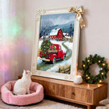 Christmas Paint by Numbers Kit for Adults - Christmas Truck Number Painting for Adults for Gift Home Wall Decor 16x20 Inch HITO