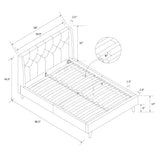 Novogratz Her Majesty Tufted Upholstered Bed Frame, Full, Pink Linen Novogratz