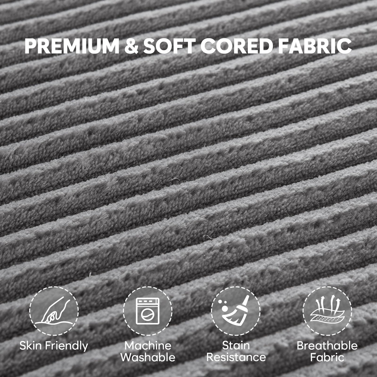 SHOUREN Folding Sofa Bed,Convertible Sleeper Chair Bed with Pillow,Foldable Futon Couch Mattress with Back Support,Portable Lazy Floor Sofa Lounger, Dark Grey, Single SHOUREN