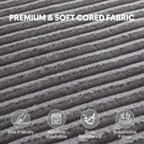 SHOUREN Folding Sofa Bed,Convertible Sleeper Chair Bed with Pillow,Foldable Futon Couch Mattress with Back Support,Portable Lazy Floor Sofa Lounger, Dark Grey, Single SHOUREN