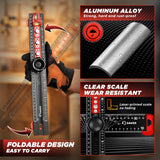 Saker 4-in-1 Drilling Positioning Ruler, Adjustable 13.78in Multifunctional T Square Ruler, Cabinet Hardware Jig, Marking Gauge Tools for Woodworking, Cabinet Drawer Door Hole Drilling Template Saker