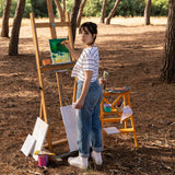 Halobios 4 Packs Blank Canvases for Painting with 8x10in,11x14in(2 of Each), Stretched Canvases for Acrylics, Oils & Other Painting Media, 100% Cotton, 5/8 Inch Profile of Super Value Canvas Pack Halobios