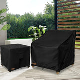 Aacabo Patio Wicker Side Table Cover,22W x 22D x 18H inch,Waterproof Square Patio Small Side Table Cover,Suitable for 3-Piece Outdoor Wicker Patio Bistro Set Side Table Aacabo
