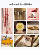 WECREAT Vista 10W Laser Engraving Machine with 9-in 1 Rotary, Smart HD Camera, Compact Diode Desktop Laser Engraver for Beginners DIY Hobbyist Wood Leather Glass Metal Jewelry Gifts Making WECREAT