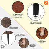 Yaheetech Modern Armchair, Mid Century PU Leather Accent chair with Sturdy Wood Legs and High Back for Small Space, Upholstered Sofa Club Chair for Living Room/Bedroom/Office, Retro Brown Yaheetech