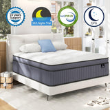 EEN EEN SLEEP 12 Inch King Size Mattress, Firm King Mattress in A Box, Hybrid Mattresses with Gel Memory Foam & Pocket Springs, Zoned Pressure Relief, Upgrade Support, CertiPUR-US, 365-Night Trial EEN EEN SLEEP