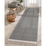 Lahome Boho Kitchen Runner, 2'6''x8 Entryway Rug Lightweight Runners for Hallway Washable Runner Rug with Tassels, Farmhouse Grey Rug Non Shedding Carpet Runner for Bathroom Foyer Lahome