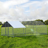 Chicken Coop Large Metal Chicken House Chicken Pen Outdoor for 40 Chickens Poultry Cage with Waterproof Cover for Rabbits Duck Walk-in Chicken Runs for Yard with Cover Outdoor CHIKENCOOP