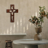 BGCOPPER Marriage Cross for Wall Love Wall Decor, Handmade Wooden Intertwined Heart Wall Cross for Wedding Valentine Christmas Gift - 10 Inch BGCOPPER