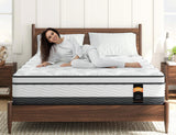Maxzzz King Mattress in a Box 14 Inch Bamboo & Gel Infused Memory Foam Pocket Spring Hybrid Mattress - Medium Firm - Pressure Relief - CertiPUR-US Certified Maxzzz