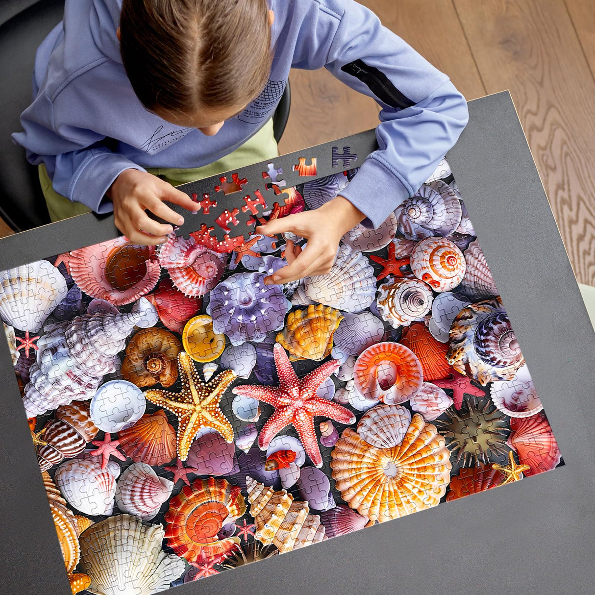 500 Pieces Jigsaw Puzzles for Adults–Colorful Beach Shells Puzzle for Adults Children Elderly–Recycled Paper Puzzle 500 Pieces–Glossy, Sturdy Pieces Challenging Family Game Great Gift Idea (20.5x15in) Nitktaia