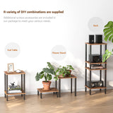 TUTOTAK End Table, Set of 2, Side Table, Nightstand, 2-Tier Storage Shelf, Sofa Table for Small Space, Living Room, Bed Room TB01BB035 TUTOTAK