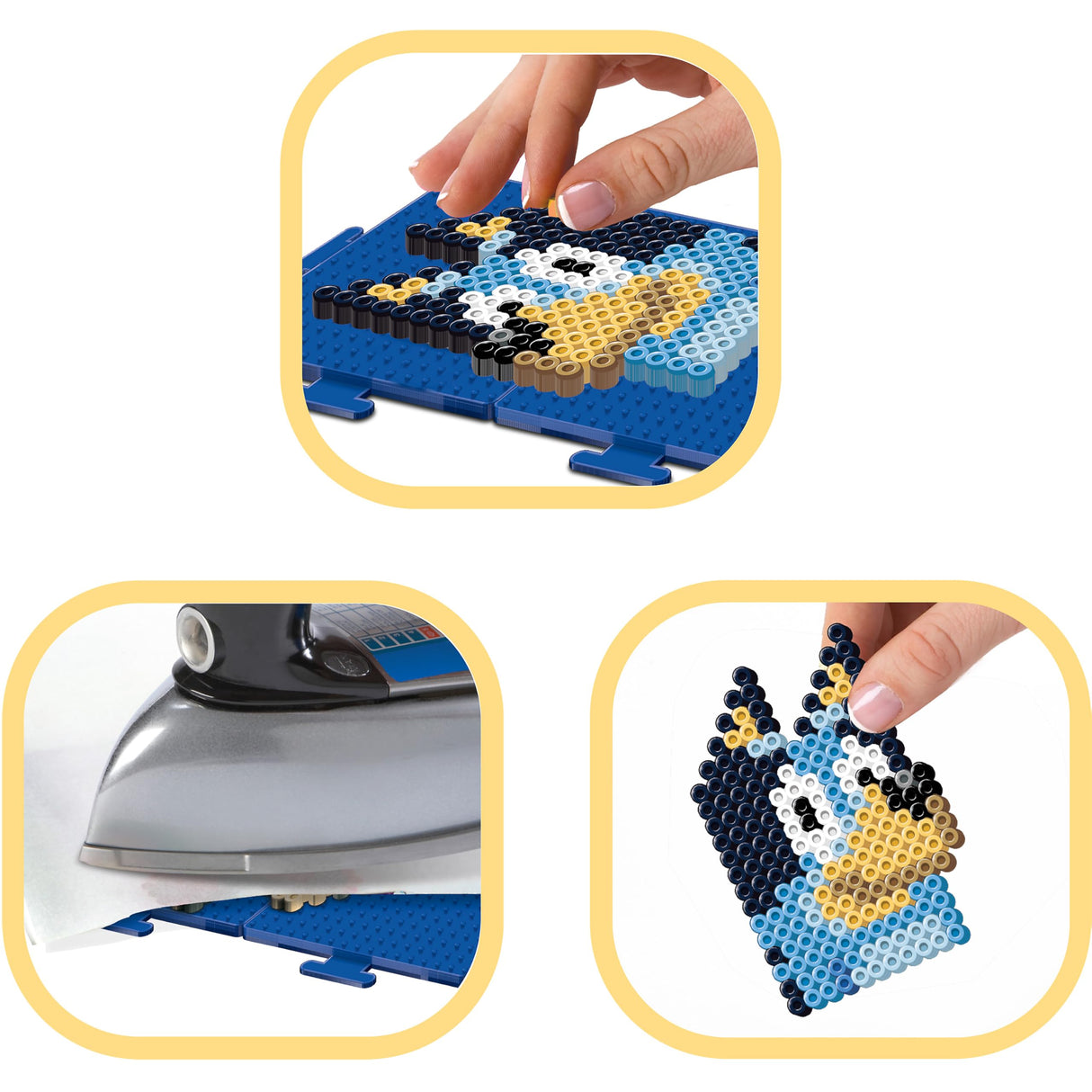 Perler 80-57182 Bluey Fused Bead Deluxe Box Kit, 10 Unique Patterns, Multicolor, 4473 Pieces Perler