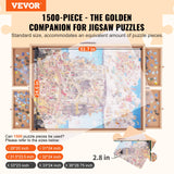 VEVOR 1500 Piece Puzzle Table with Folding Legs, 4 Drawers and Cover, 32.7"x24.6" Wooden Jigsaw Puzzle Plateau, Puzzle Accessories Board for Adults, Puzzle Organizer Storage System, Gift for Mom VEVOR