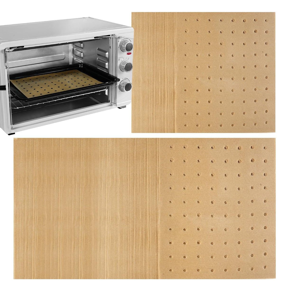 Katbite Air Fryer Parchment Paper Liners 180cs Airfryer Liners Disposable 9x11 Inch Perforated Parchment Paper Sheets Basket Liner Accessories For Toaster oven,Air Fryer, Fit Cuisinart, Ninja Foodi katbite