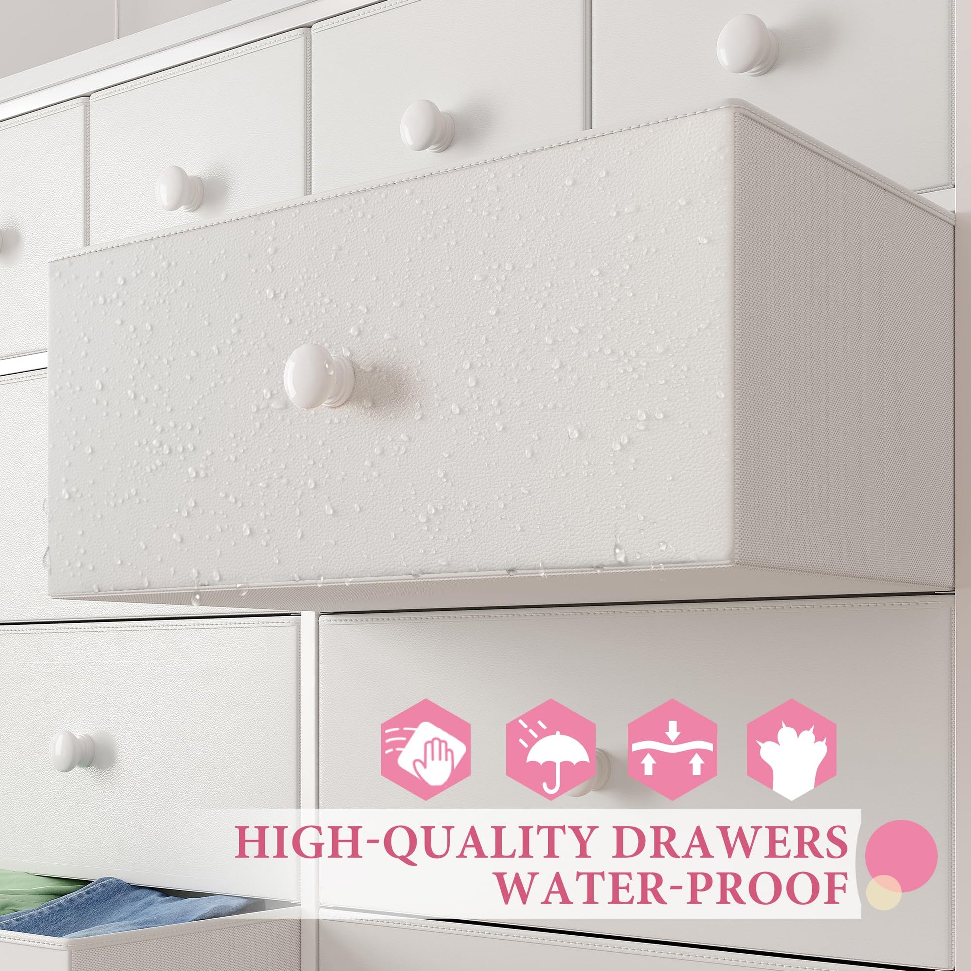 EnHomee Dresser,White Dresser for Bedroom with 12 Drawers,Tall Dressers for Bedroom,White Dressers & Chest of Drawers for Bedroom,Closet,Nursery,Girls - WoodArtSupply