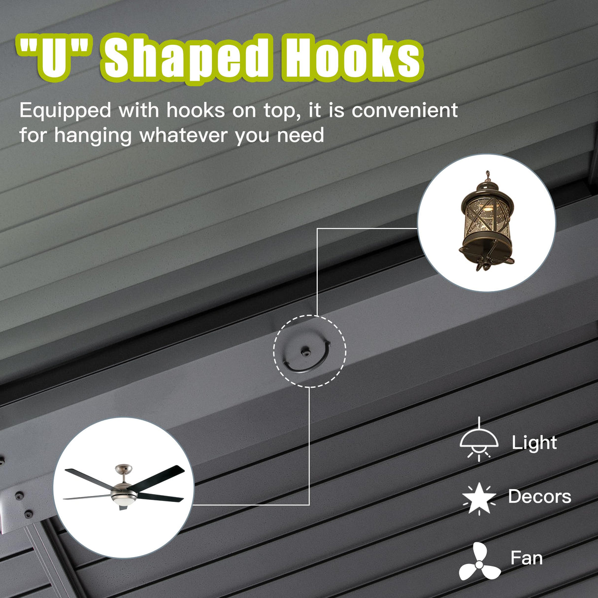 Domi 12x15FT Sunroom, Four Season Solarium with Galvanized Steel Hardtop, Aluminum Frame, 4 Sliding Doors, Movable PVC Screen Walls, All Weather Outdoor Pavilion for Patio, Deck, Backyard, Grey domi outdoor living