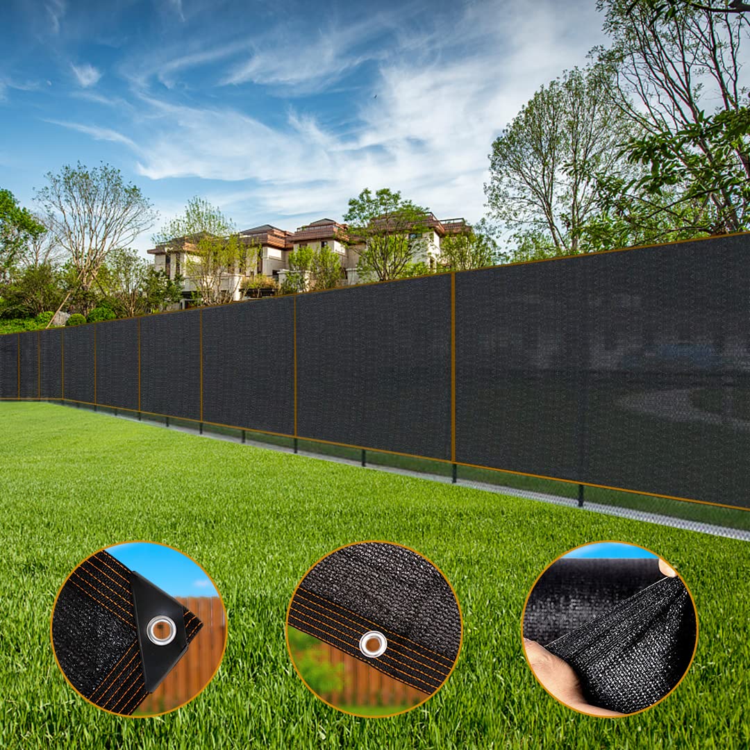 Shade Cloth Garden Shade Mesh Netting with Grommets Outdoor Sun Shade Cover for Pergola Patio Plants Greenhouse Chicken Coop Black 90% Shading Rate(6X8FT) - WoodArtSupply