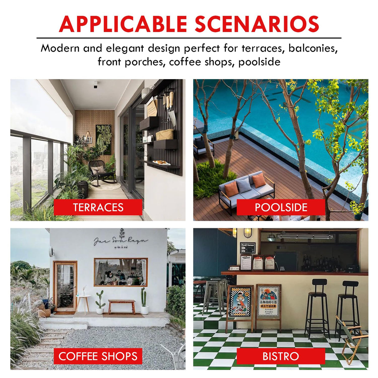 Acapulco Patio Bistro Set 3-Piece Outdoor Furniture Set All-Weather Woven Rope Patio Conversation Set with Glass Top Table and 2 Chairs (Black) PayLessHere