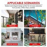 Acapulco Patio Bistro Set 3-Piece Outdoor Furniture Set All-Weather Woven Rope Patio Conversation Set with Glass Top Table and 2 Chairs (Black) PayLessHere