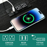 YITAHOME 3-Piece Farmhouse Living Room Table Sets, Coffee Table and 2Pcs End Side Table, Wood Center Table with Large Hidden Storage，Sofa Side Table with Charging Station and LED Lights, White YITAHOME