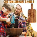 18 Pcs Cutting Board Set Plain Chopping Board with Handles Laser Engraving Serving Board Wooden Charcuterie Kitchen Board Bulk for DIY Housewarming Mother's Day Gift (15 x 7 Inch, Acacia) Irenare