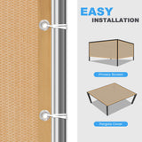 VICLLAX Shade Fabric Sun Shade Cloth Privacy Screen with Grommets for Patio Garden Pergola Cover Canopy 8x8 FT, Wheat VICLLAX