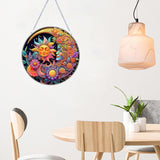 RYMILIE Diamond Art Painting Pendant Kits 5D Diamond Art Painting Art Hanging Kit Sun and Moon DIY Diamond Crystal Window Pendant Kit for Adults Gift Wall Home Decoration RYMILIE